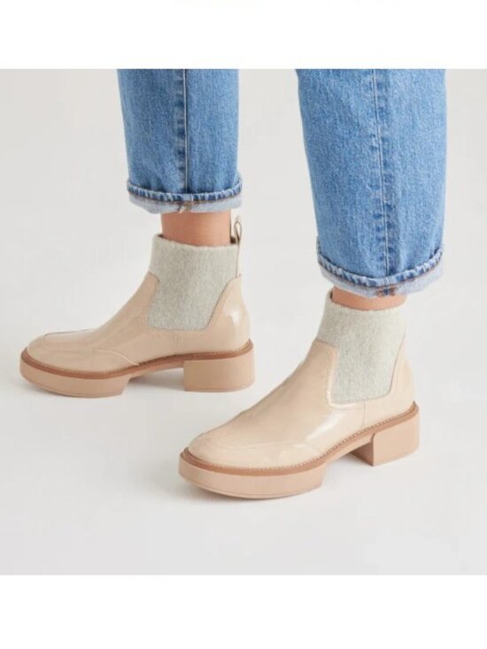 Dolce Vita Shoes - Dolce Vita Saline H2O Waterproof Platform Booties in the color dune size 9.5